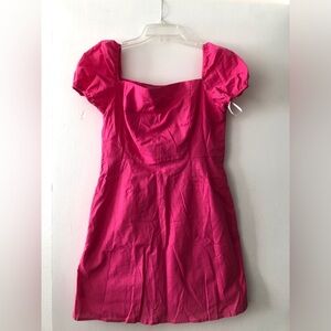 Shein VCAY Square Neck Puff Dress